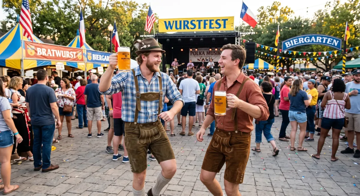 Wurstfest German festival celebration in New Braunfels, Texas