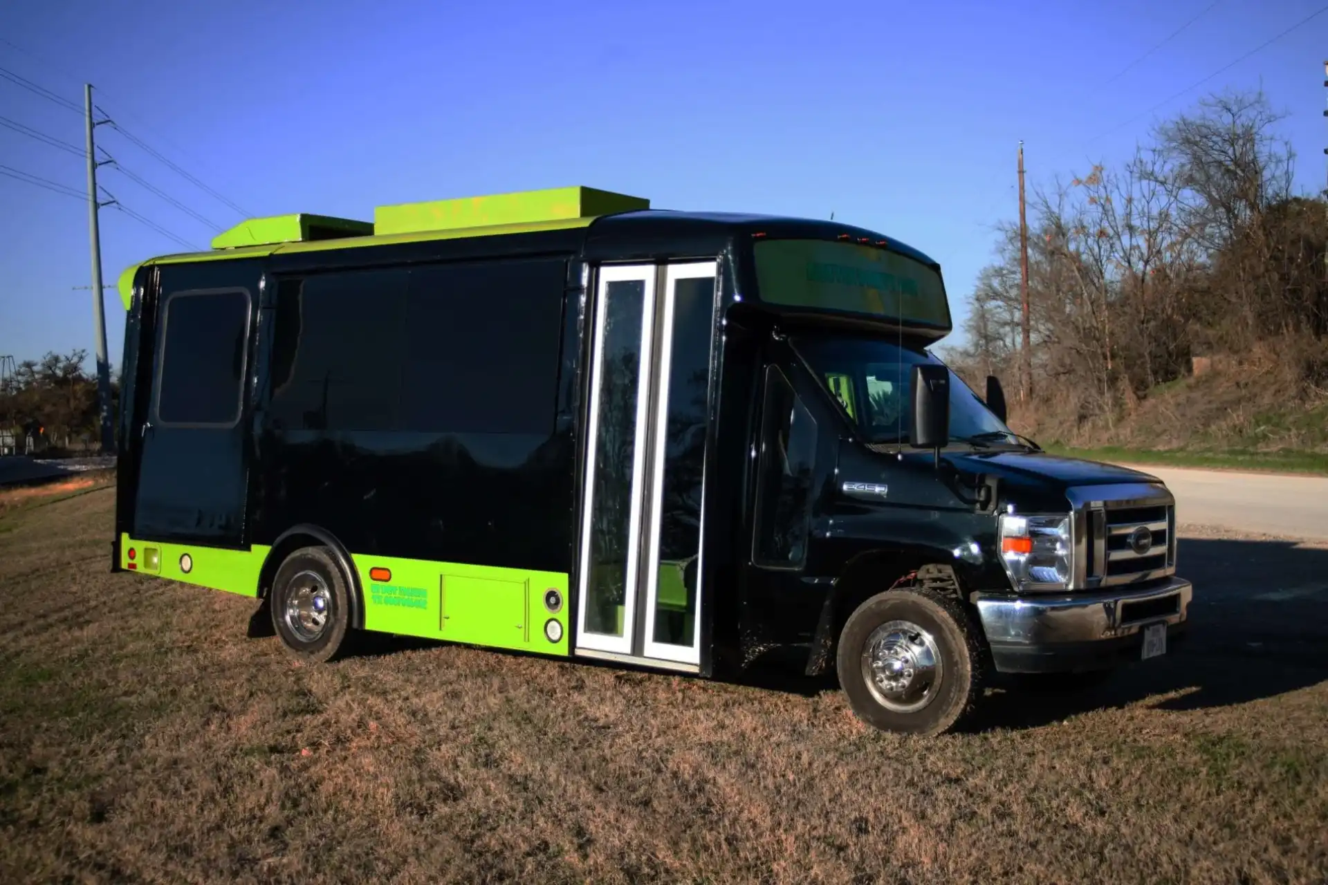 Dragon party bus neon lighting