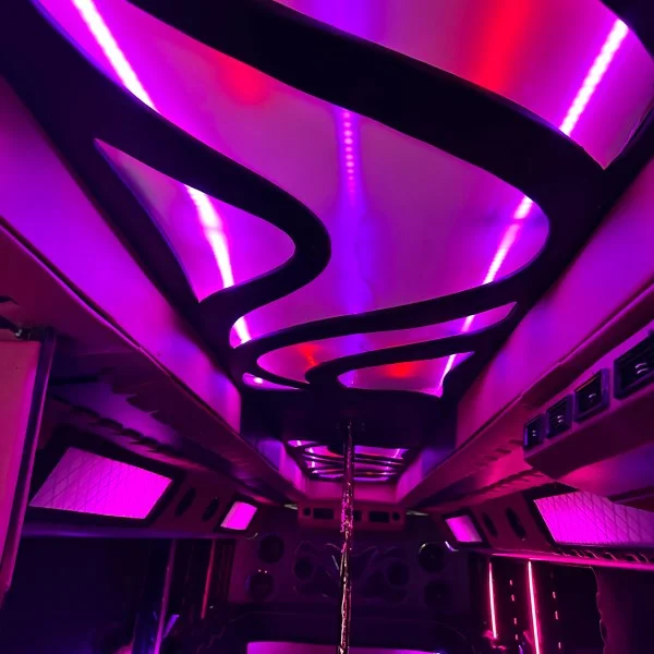 Gemini party bus seating area